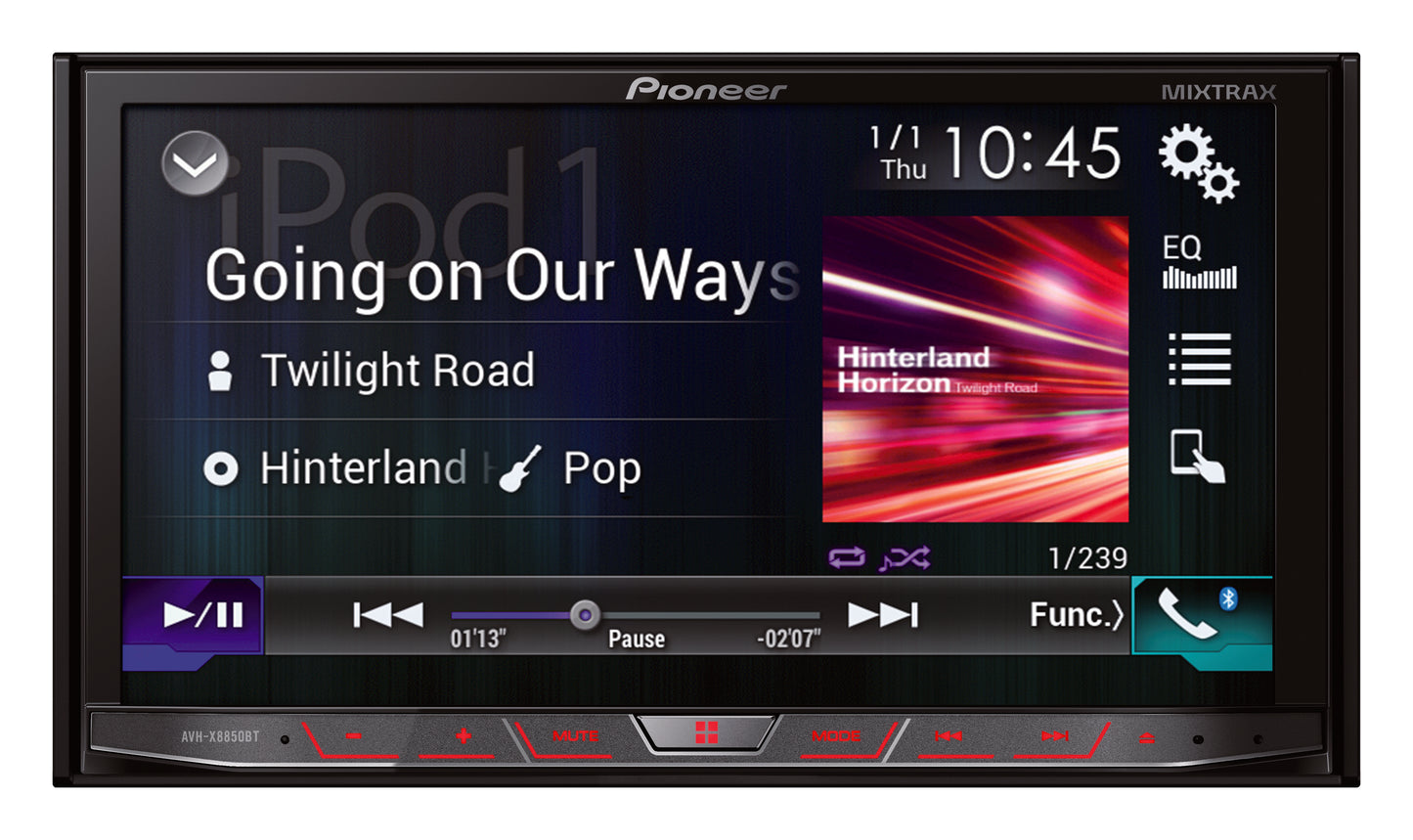 Pioneer 7 Inch Apple Carplay Android Auto AV Tuner AVHX8850BT