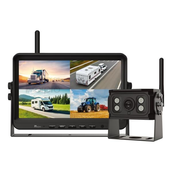 Aerpro 10In Wireless Heavy Duty Quad View Monitor 1080P HD Camera Kit With Dvr AVK10W1