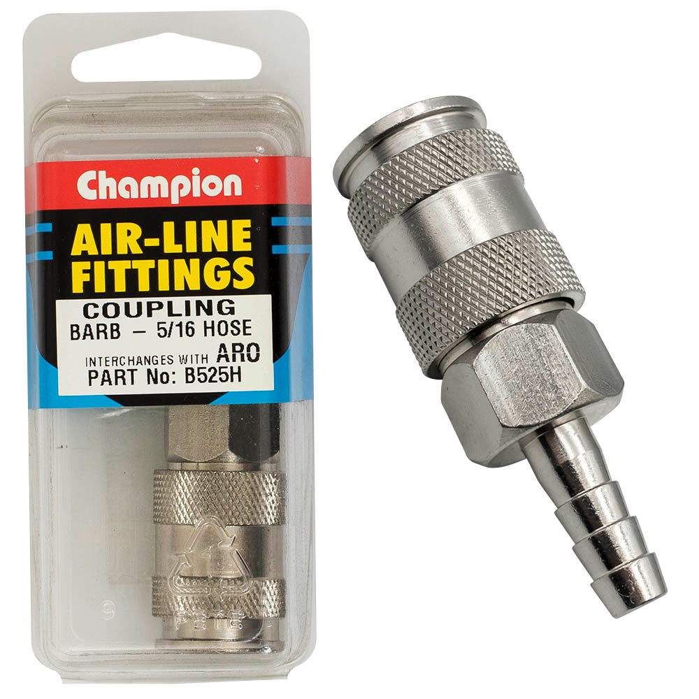 Champion Fasteners Brass Inarin Series Coup 5/16In Hose B525H