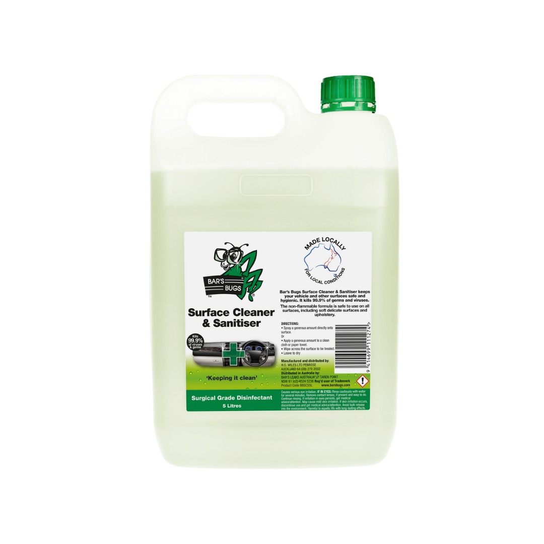 Bars Bugs Surface Cleaner & Sanitiser 5L BBSCS5L