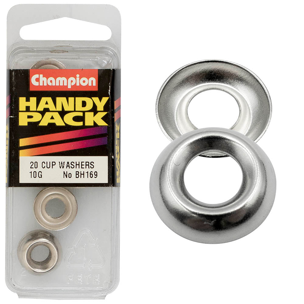 Champion Fasteners Washer Cup Steel 4.8mm Nickel Plated BH169