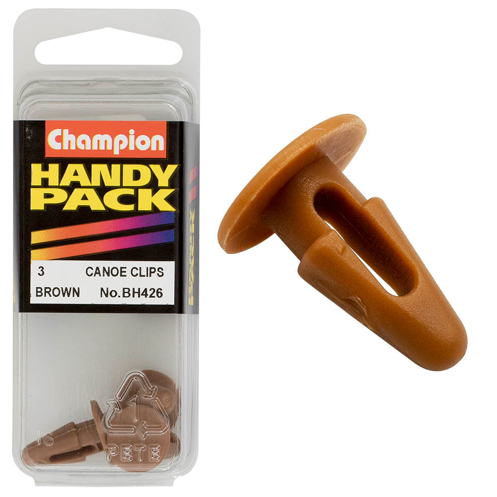 Champion Fasteners CanOE Clip Brown Len:16.8mm Hole:6.6 7.8mm Head:14mm BH426