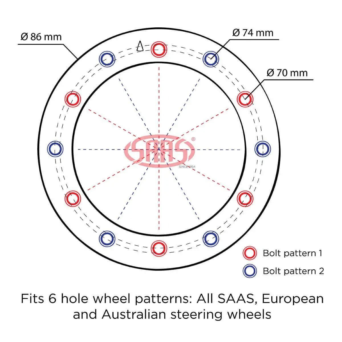SAAS Wheels Steering Wheel Boss Kit BK138BL
