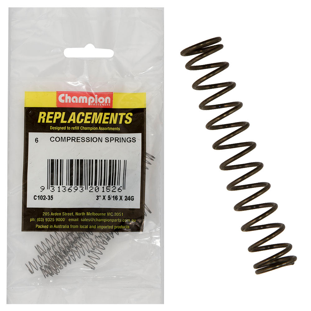 Champion Fasteners Spring Compression 75 X 8 X 0.5mm C102-35