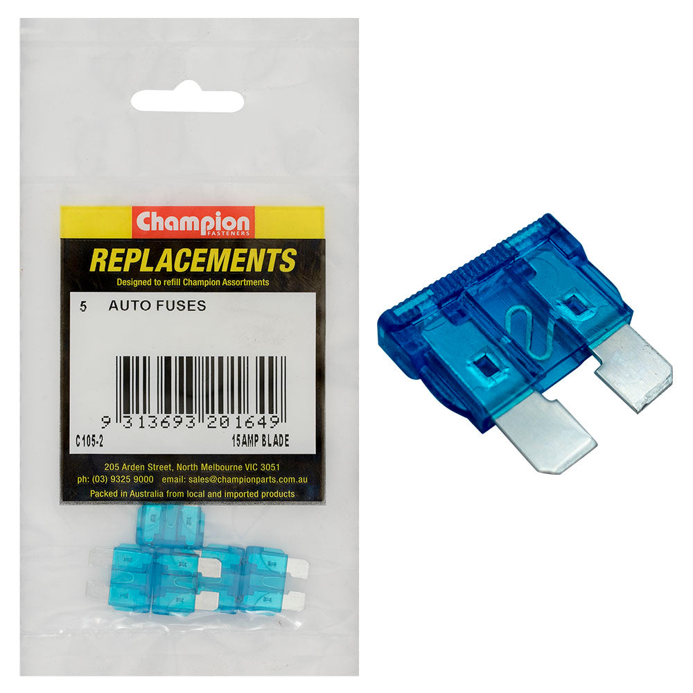 Champion Fasteners Fuse Blade Af 15Amp Blue C105-2