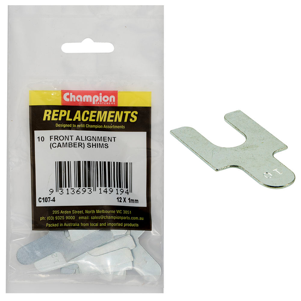 Champion Fasteners Front Alignment Shim M12 X 1mm C107-4