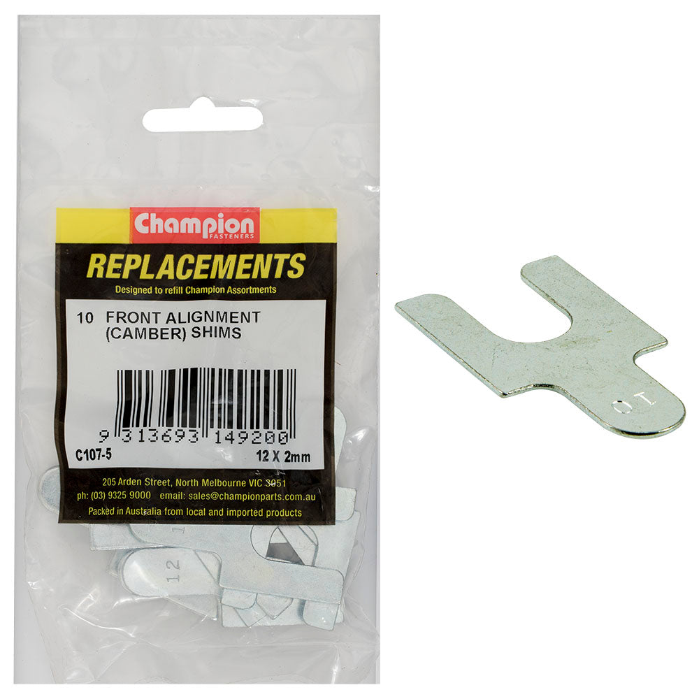 Champion Fasteners Front Alignment Shim M12 X 2Mm C107-5