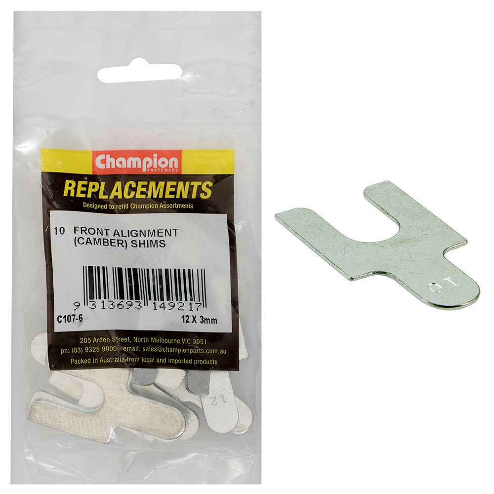 Champion Fasteners Front Alignment Shim M12 X 3Mm C107-6
