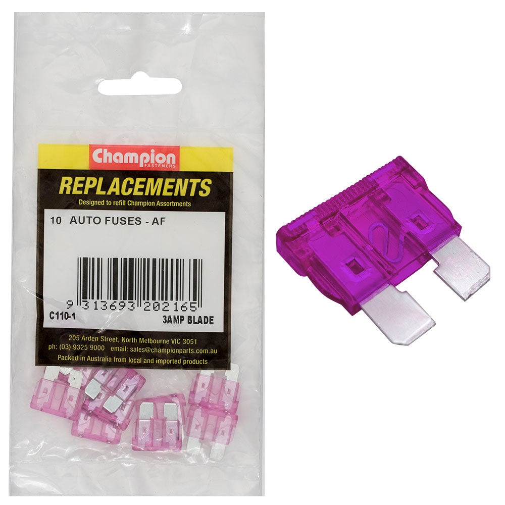 Champion Fasteners Fuse Blade Af 3Amp Violet C110-1