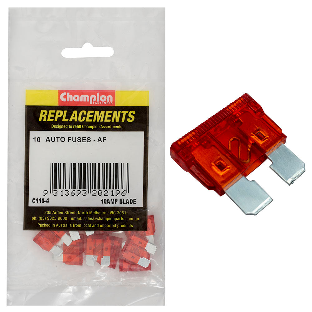 Champion Fasteners Fuse Blade Af 10Amp Red C110-4