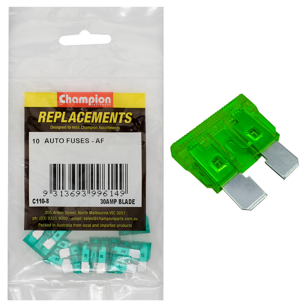 Champion Fasteners Fuse Blade Af 30Amp Green C110-8