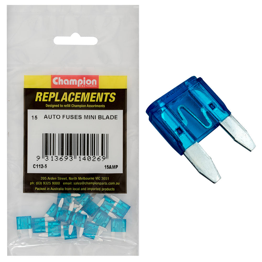 Champion Fasteners Fuse Blade Mini 15 Amp C112-5