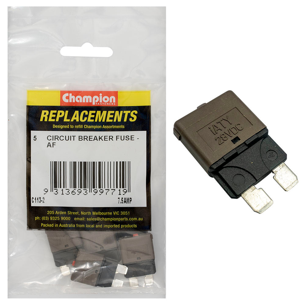 Champion Fasteners Fuse Blade Circuit Breaker Fuse Af 7.5 Amp C113-2