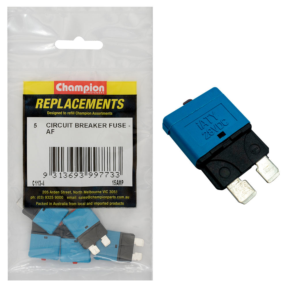Champion Fasteners Fuse Blade Circuit Breaker Fuse Af 15 Amp C113-4