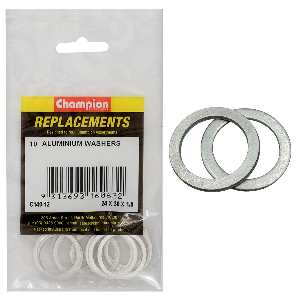 Champion Fasteners Washer Flat Aluminium M24 X 30 X 1.8mm C140-12