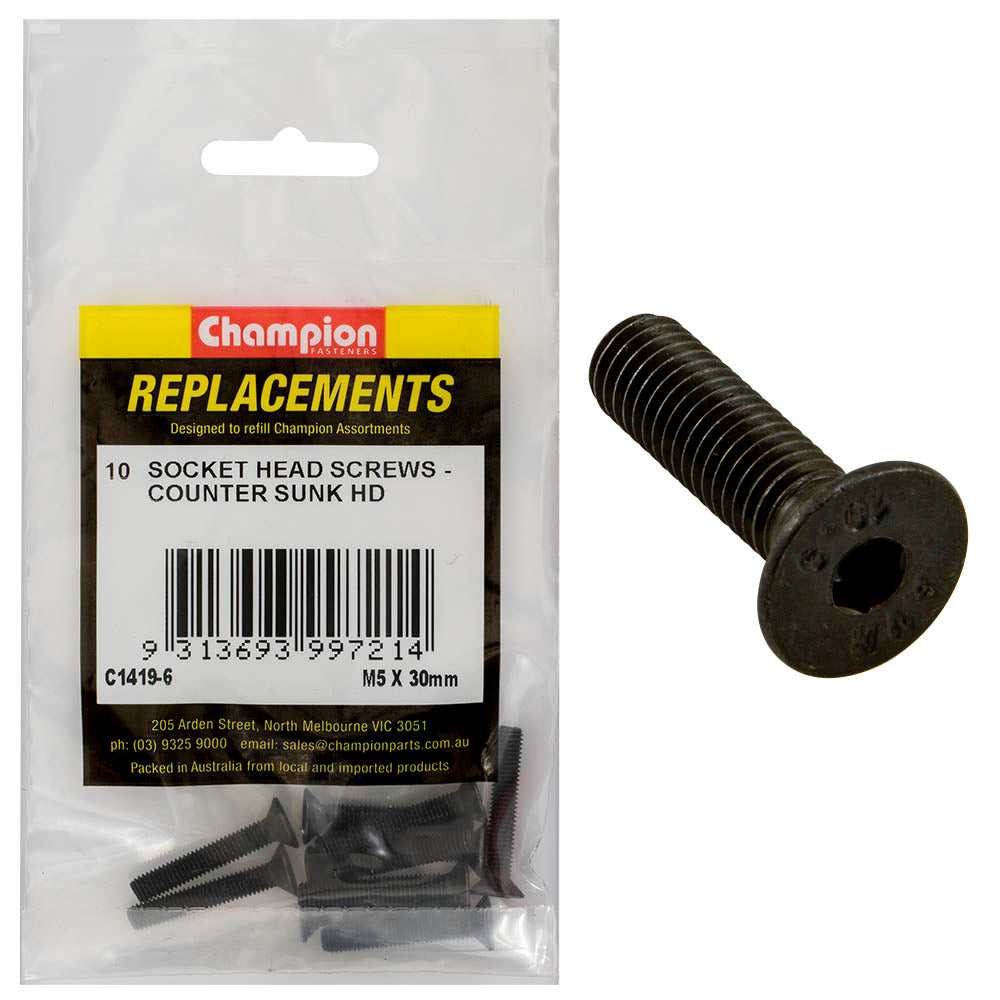 Champion Fasteners Socket Head Cap Screw Csk M5 X 30mm C1419-6