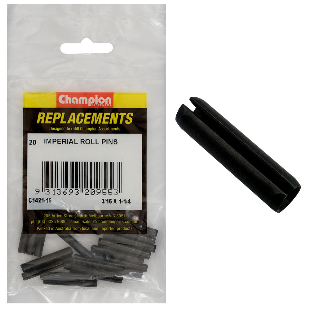 Champion Fasteners Roll Pin 3/16In X 1 1/4In C1421-16