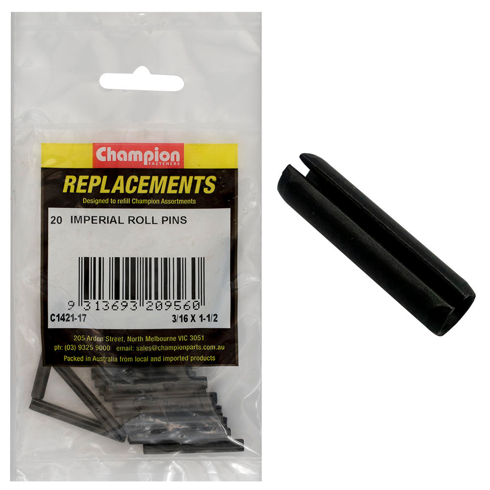Champion Fasteners Roll Pin 3/16In X 1 1/2In C1421-17