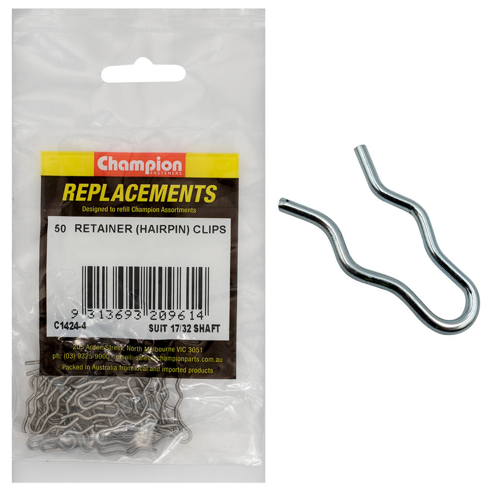 Champion Fasteners Retainer Clip 17/32In Shaft C1424-4