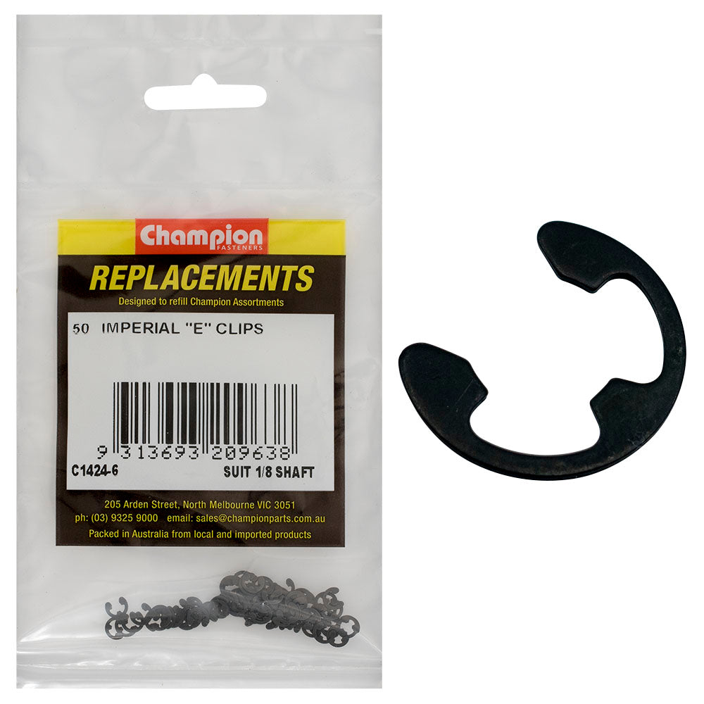 Champion Fasteners E Clip 1/8In Shaft(Etw2.5) C1424-6