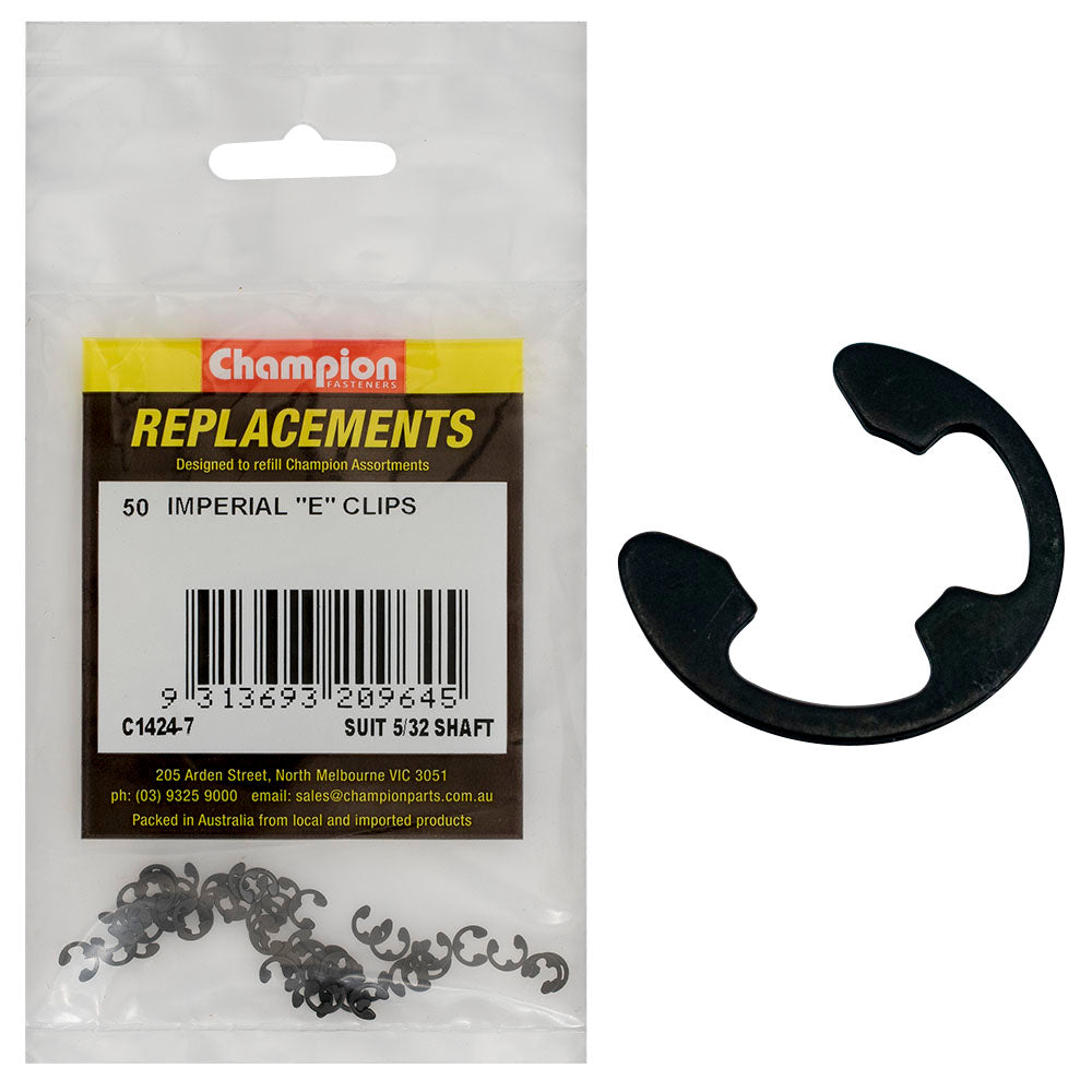 Champion Fasteners E Clip 5/32In Shaft(Etw3) C1424-7