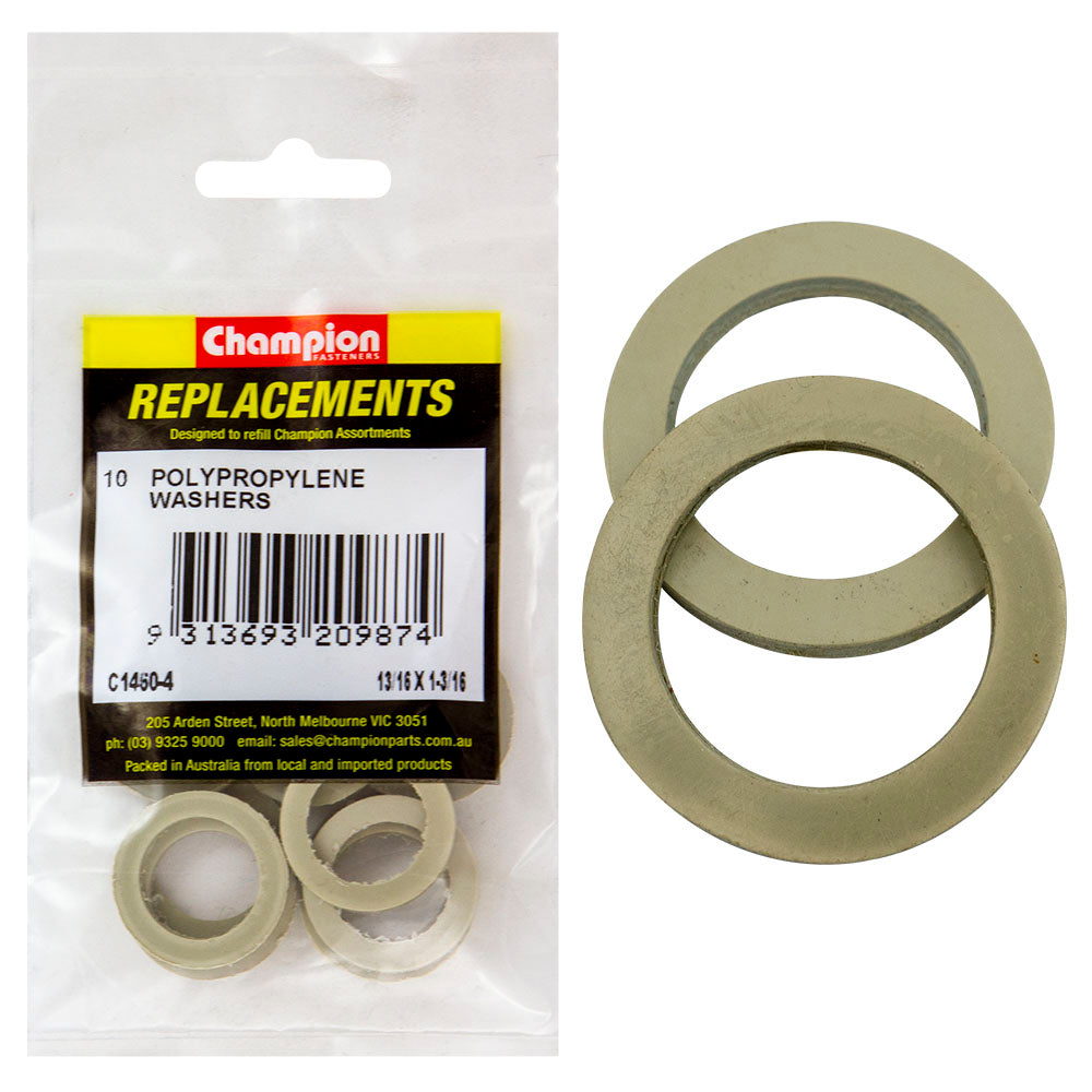 Champion Fasteners Washer Flat Polypropelene 13/16In X 1 3/16In X 3/32In C1460-4