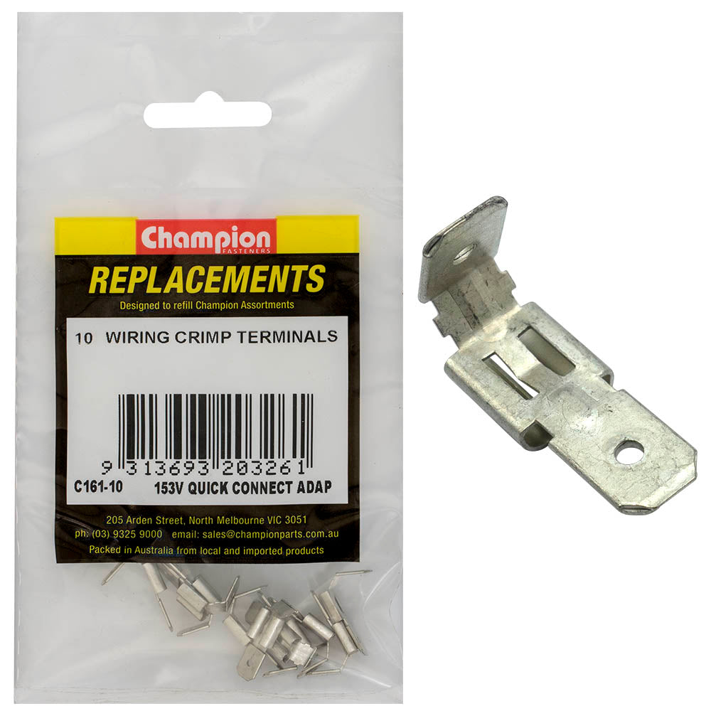 Champion Fasteners Crimp Terminal Male Push On 2 Way Connector C161-10