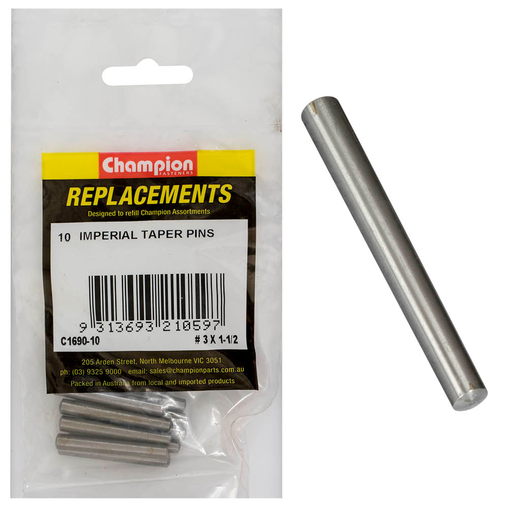 Champion Fasteners Taper Pin #3 X 1 1/2In C1690-10