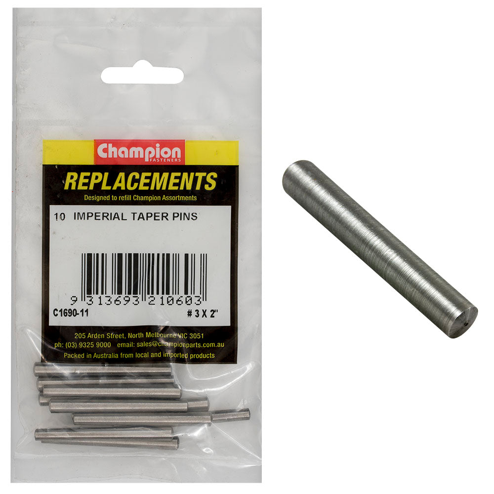 Champion Fasteners Taper Pin #3 X 2In C1690-11