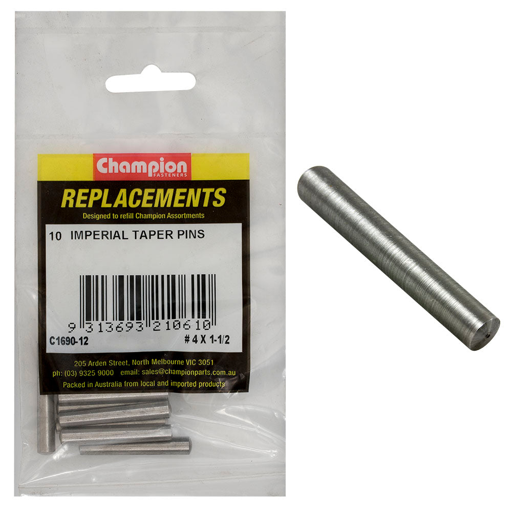 Champion Fasteners Taper Pin #4 X 1 1/2In C1690-12