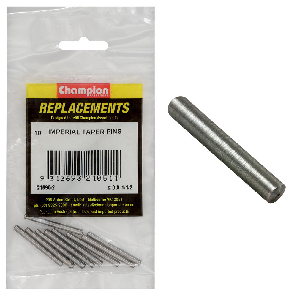 Champion Fasteners Taper Pin #0 X 1 1/2In C1690-2