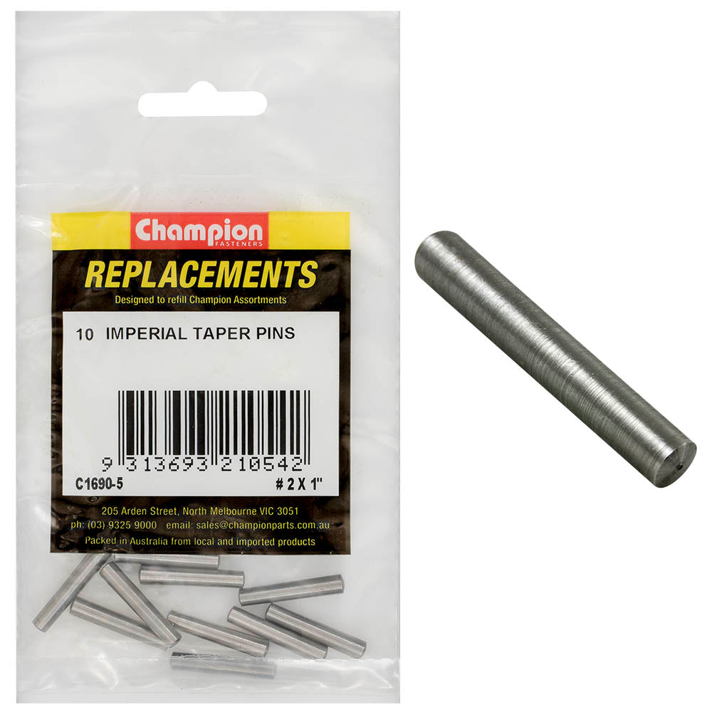 Champion Fasteners Taper Pin #2 X 1In C1690-5