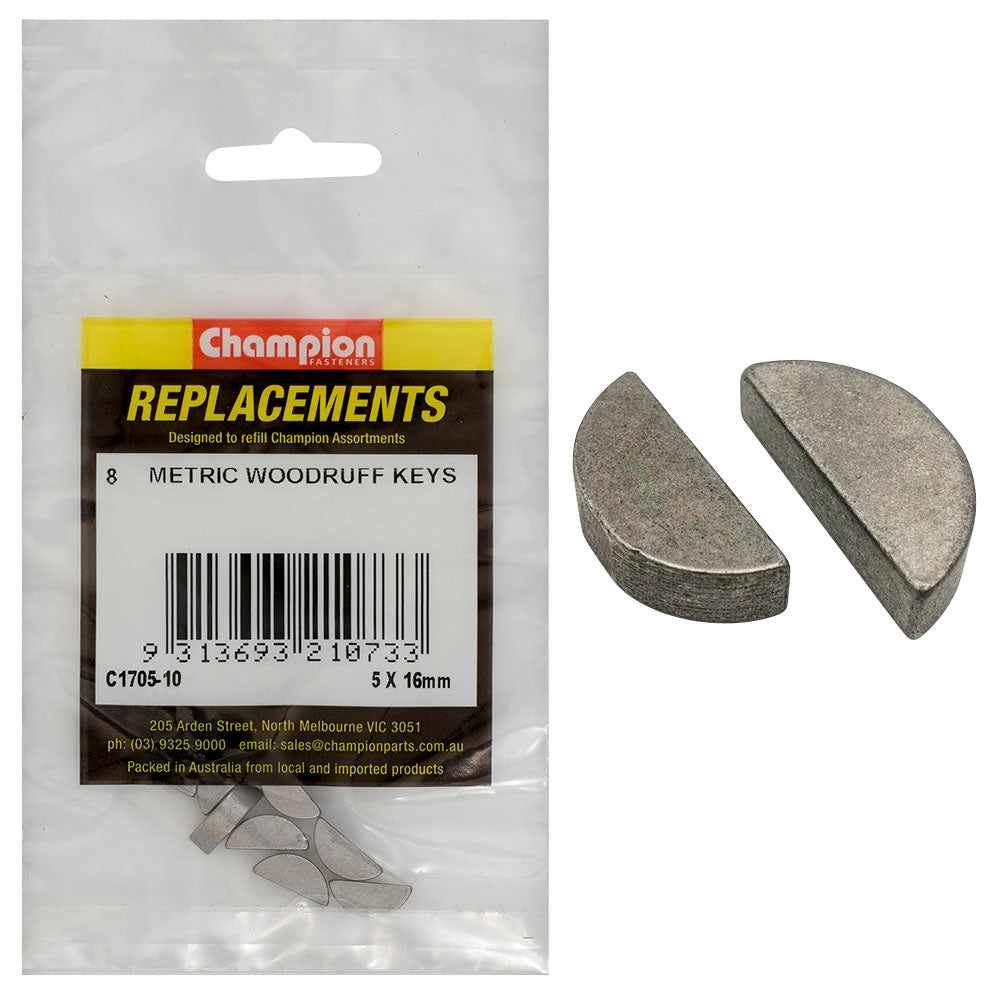 Champion Fasteners Woodruff Key 5 X 16mm C1705-10