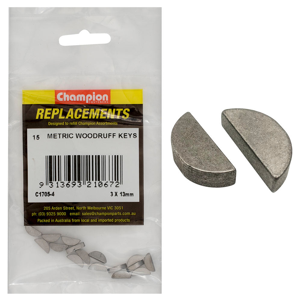 Champion Fasteners Woodruff Key 3 X 13mm C1705-4