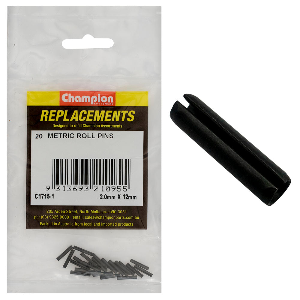 Champion Fasteners Roll Pin 2.0 X 12mm C1715-1