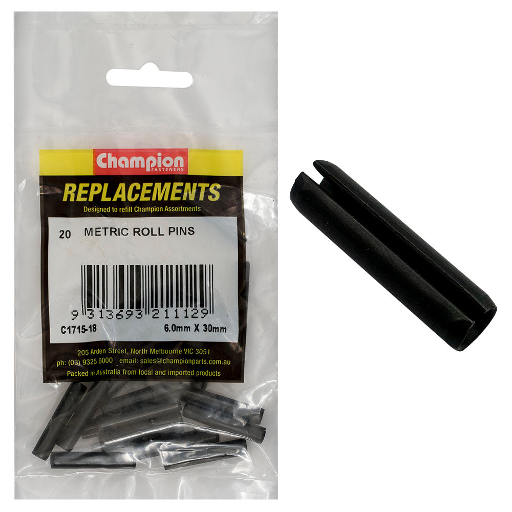 Champion Fasteners Roll Pin 6.0 X 30mm C1715-18