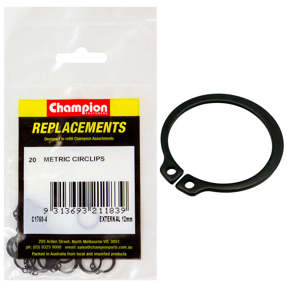 Champion Fasteners Circlip External Shaft 12mm (Stw12) C1760-4