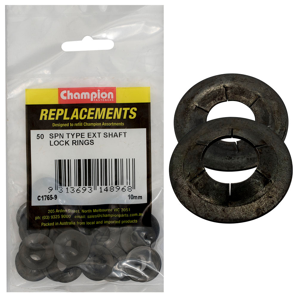 Champion Fasteners Lock Ring Spn Type External Shaft 10mm C1765-9