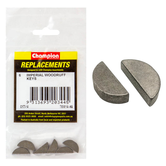 Champion Fasteners Woodruff Key 1/4In X 7/8In C177-14