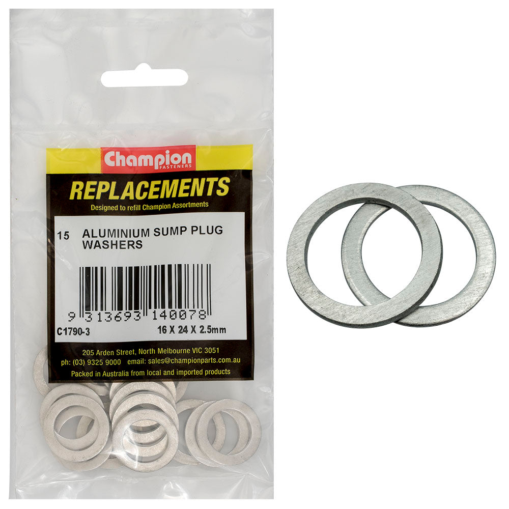 Champion Fasteners Washer Flat Aluminium M16 X 24 X 2.5mm C1790-3