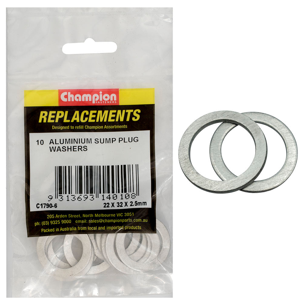 Champion Fasteners Washer Flat Aluminium M22 X 32 X 2.5mm C1790-6