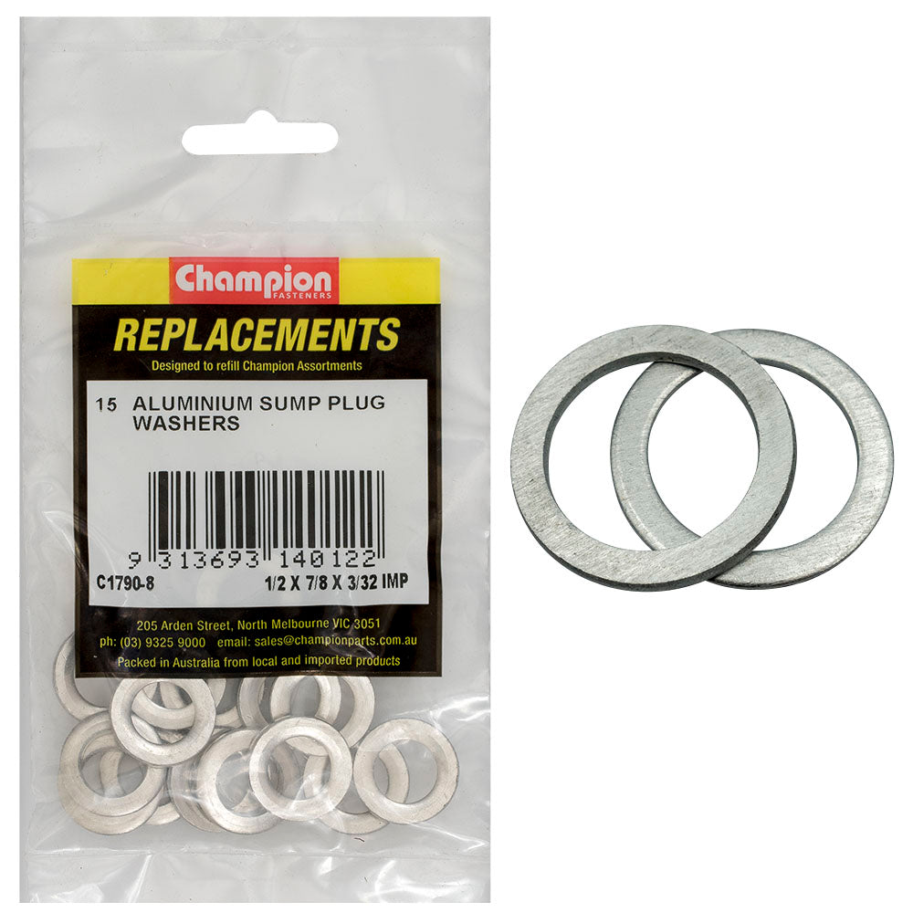 Champion Fasteners Washer Flat Aluminium 1/2In X 7/8In X 2.5mm C1790-8