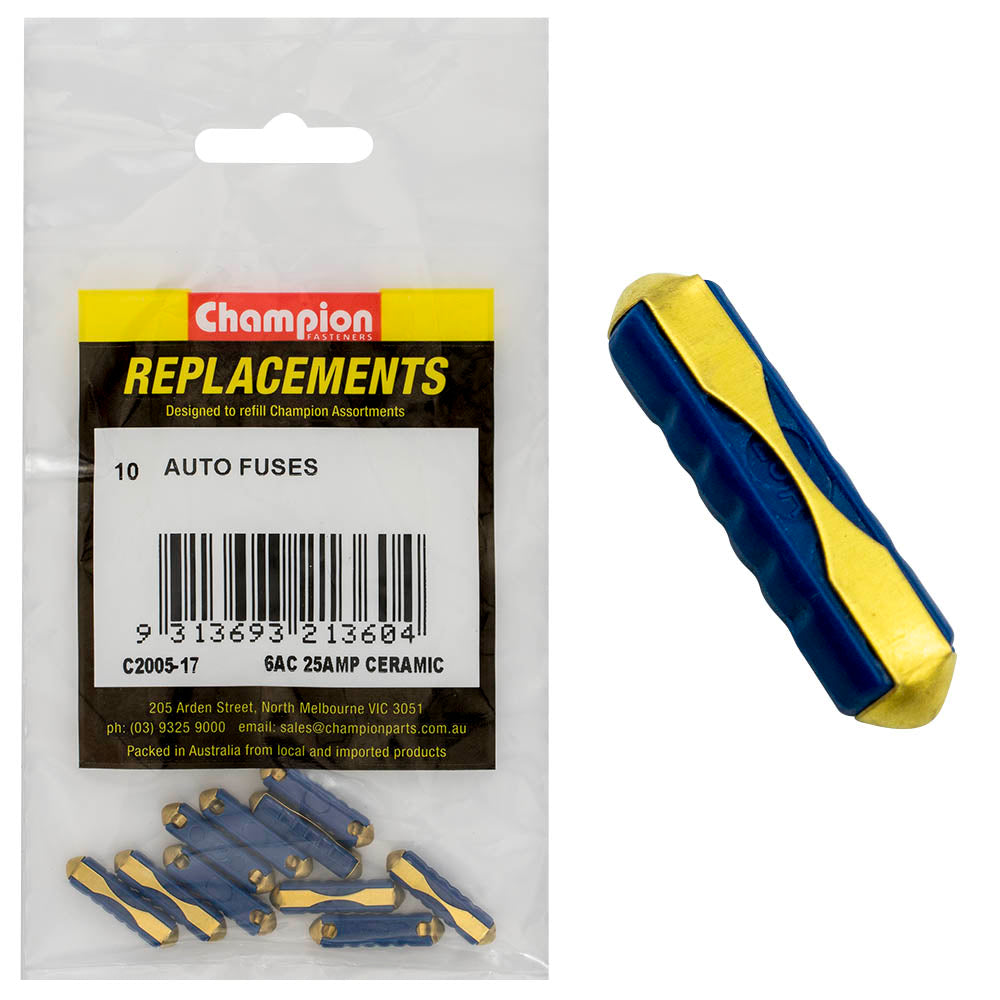 Champion Fasteners Fuse Ceramic 25Amp C2005-17