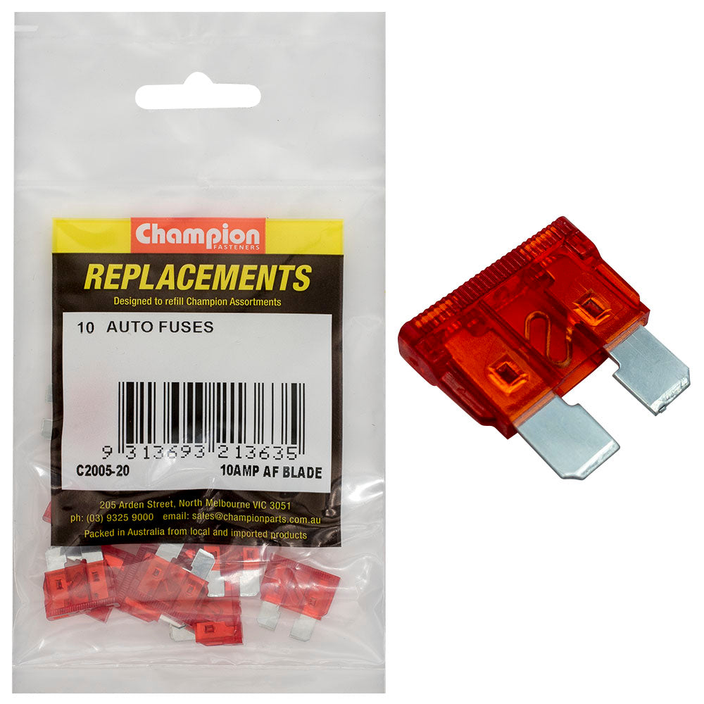 Champion Fasteners Fuse Blade Af 10Amp Red C2005-20