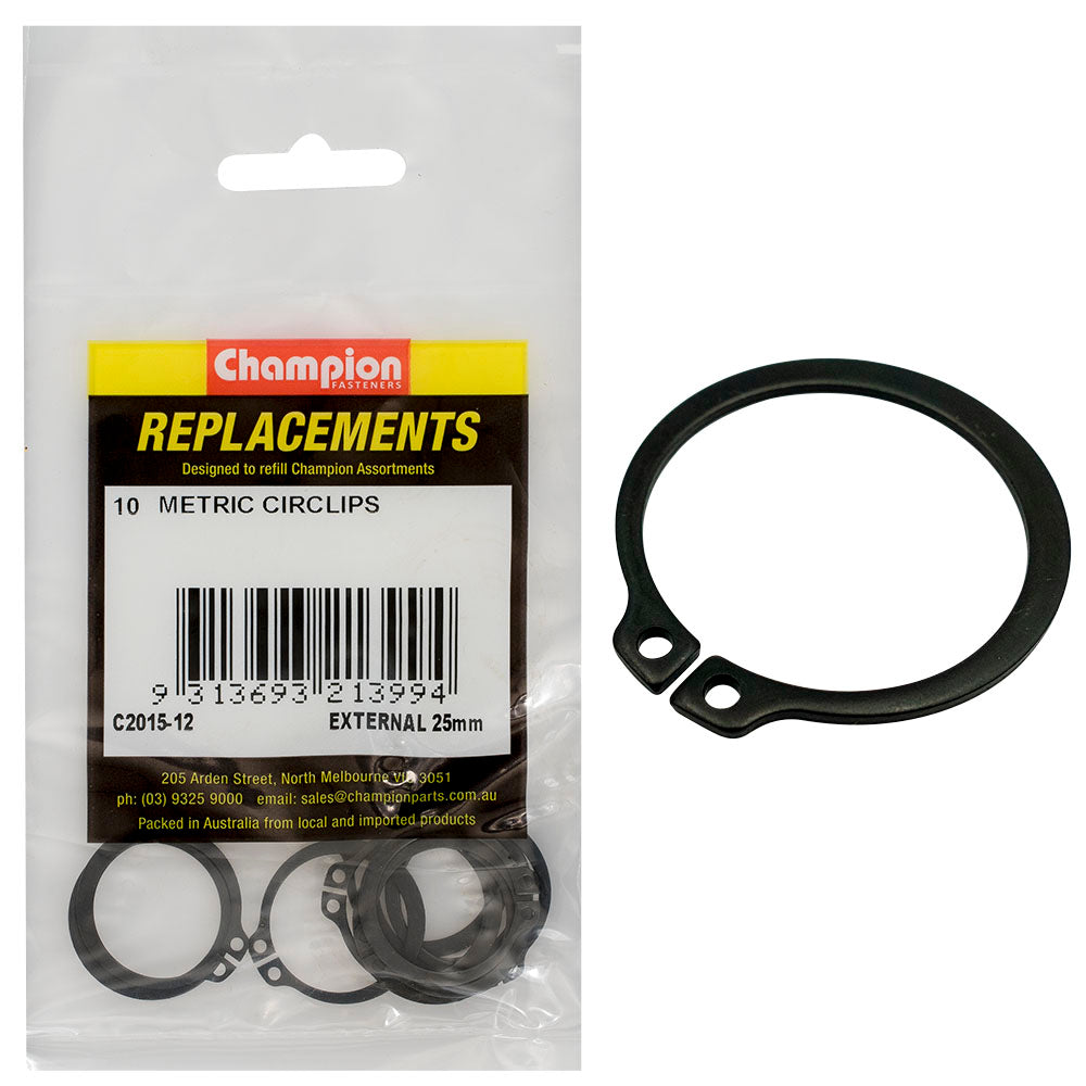 Champion Fasteners Circlip External Shaft 25Mm (Stw25) C2015-12