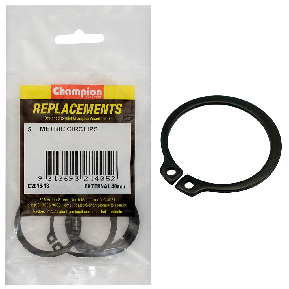 Champion Fasteners Circlip External Shaft 40Mm (Stw40) C2015-18