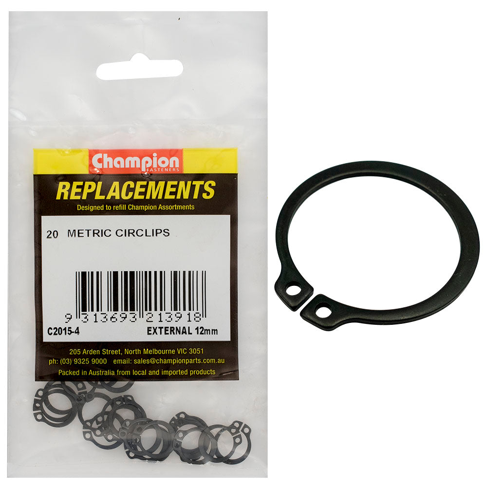 Champion Fasteners Circlip External Shaft 12mm (Stw12) C2015-4