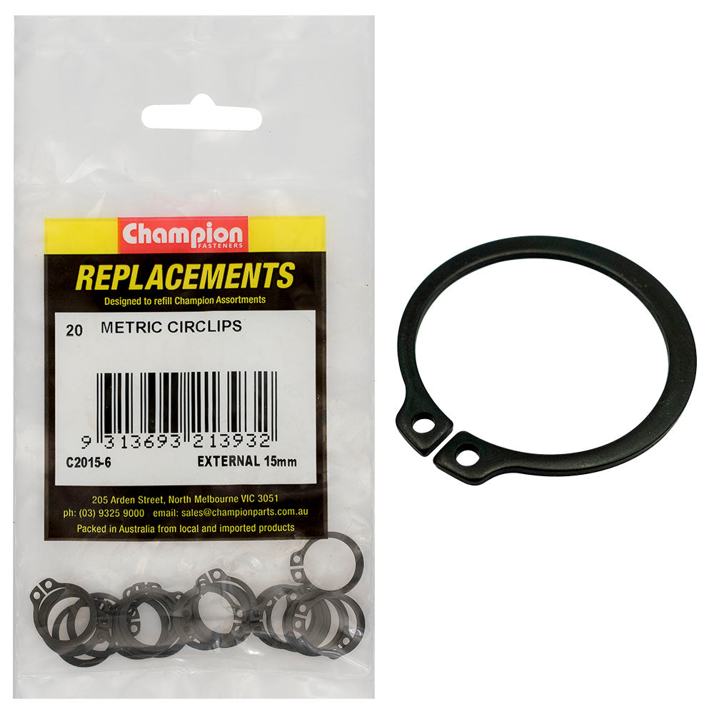 Champion Fasteners Circlip External Shaft 15mm (Stw15) C2015-6