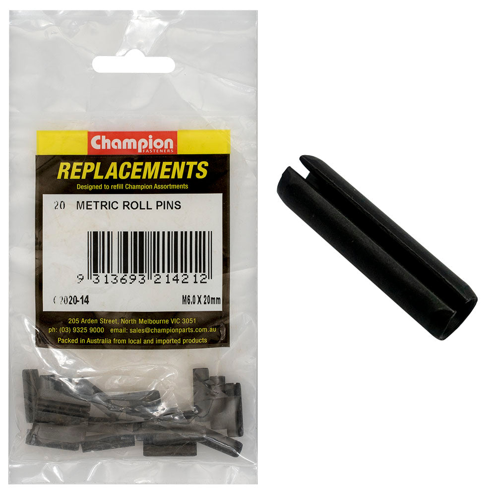 Champion Fasteners Roll Pin 6.0 X 20mm C2020-14
