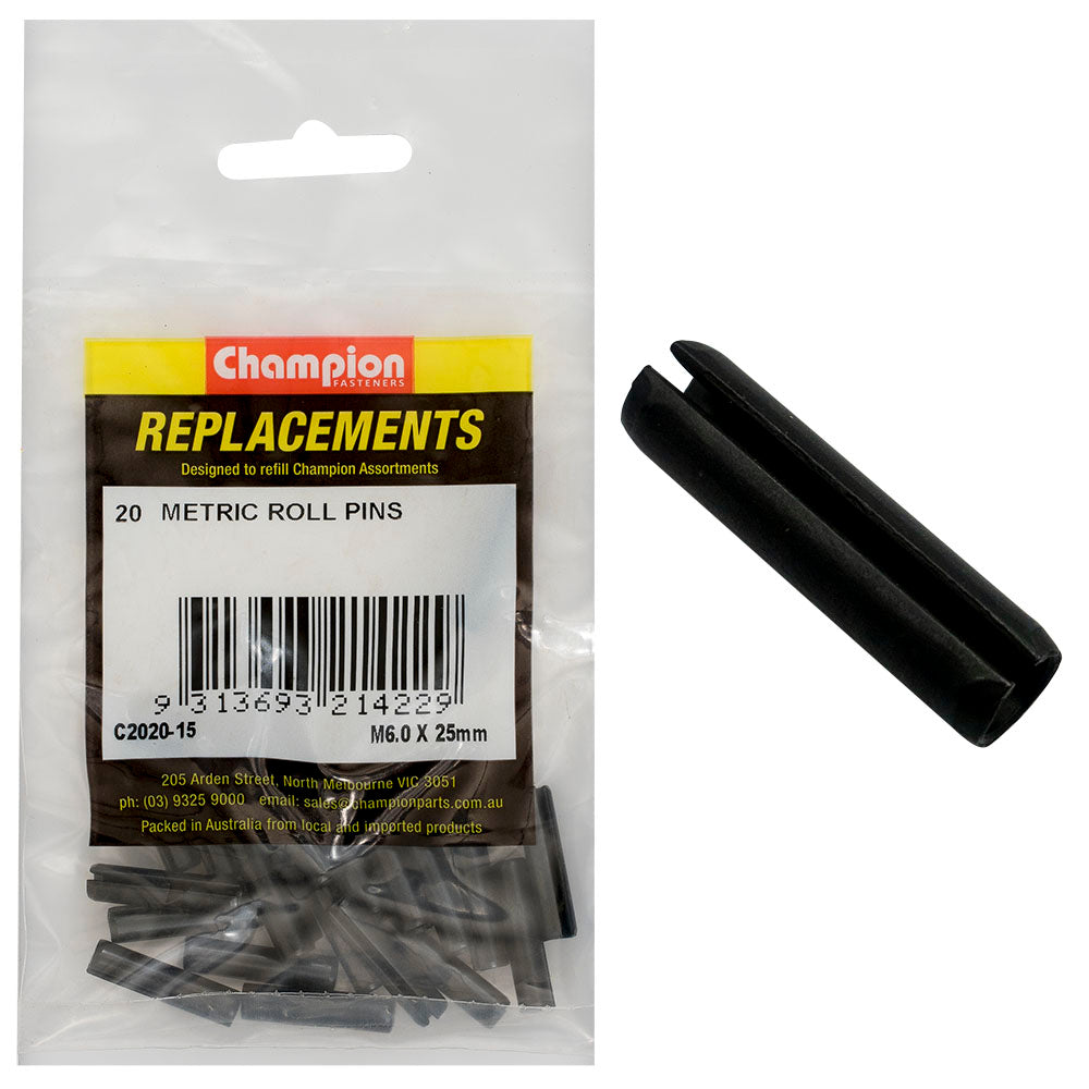 Champion Fasteners Roll Pin 6.0 X 25mm C2020-15